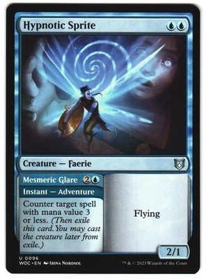 Hypnotic Sprite 96 Commander: Wilds of Eldraine NM MTG