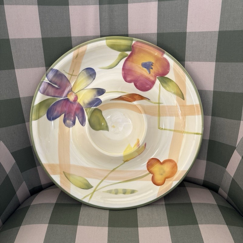 Vintage “Jay Imports  Florisa  “Chip And Dip Serving Platter. New