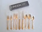 9pc Oneida Community Golden Enchantment Electroplate Flatware