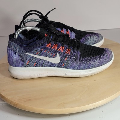 Nike Free RN Flyknit 2017 Women's Size Running Shoes Wolf Gray Purple 