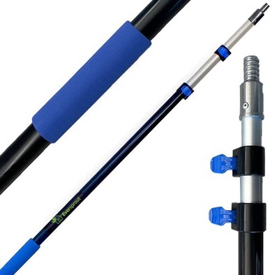 EVERSPROUT Pro 5-to-12 Foot Telescoping Extension Pole 12' Pole, Blue, Black