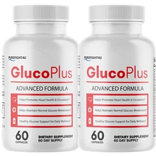 Gluco Plus Blood Support Supplement, GlucoPlus  - 2 Bottles