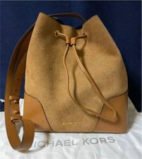 Michael Kors Suede Leather Bucket Bag Brown D...