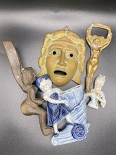 Vintage 5 X Lady Figurines ( Mask  Vase Bottle Opener Slingshot 