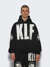 Saint Mxxxxxx X The Klf Hoodie Black Men's Heavyweight Cotton Hooded Pullovers