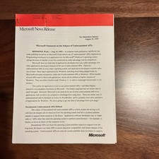 1992 Microsoft Statement on Undocumented APIs...