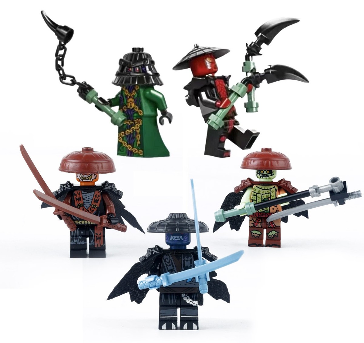 LEGO Ninjago Forbidden Five Minifigure Lot – Rox, Kur, Zarkt, Nokt