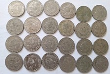 Lot Of Twenty-Four, 50 centavos Mexican Coins 1971-81