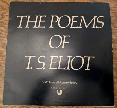 THE POEMS OF TS ELIOT Wasteland LP poetry readings Spoken Word vinyl record 1976