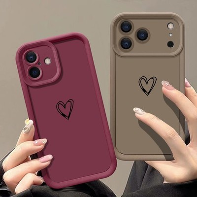 Handyhülle Für iPhone 17 Pro Max Air 16 15 14 13 LOVE Herz Silikon Bumper Case