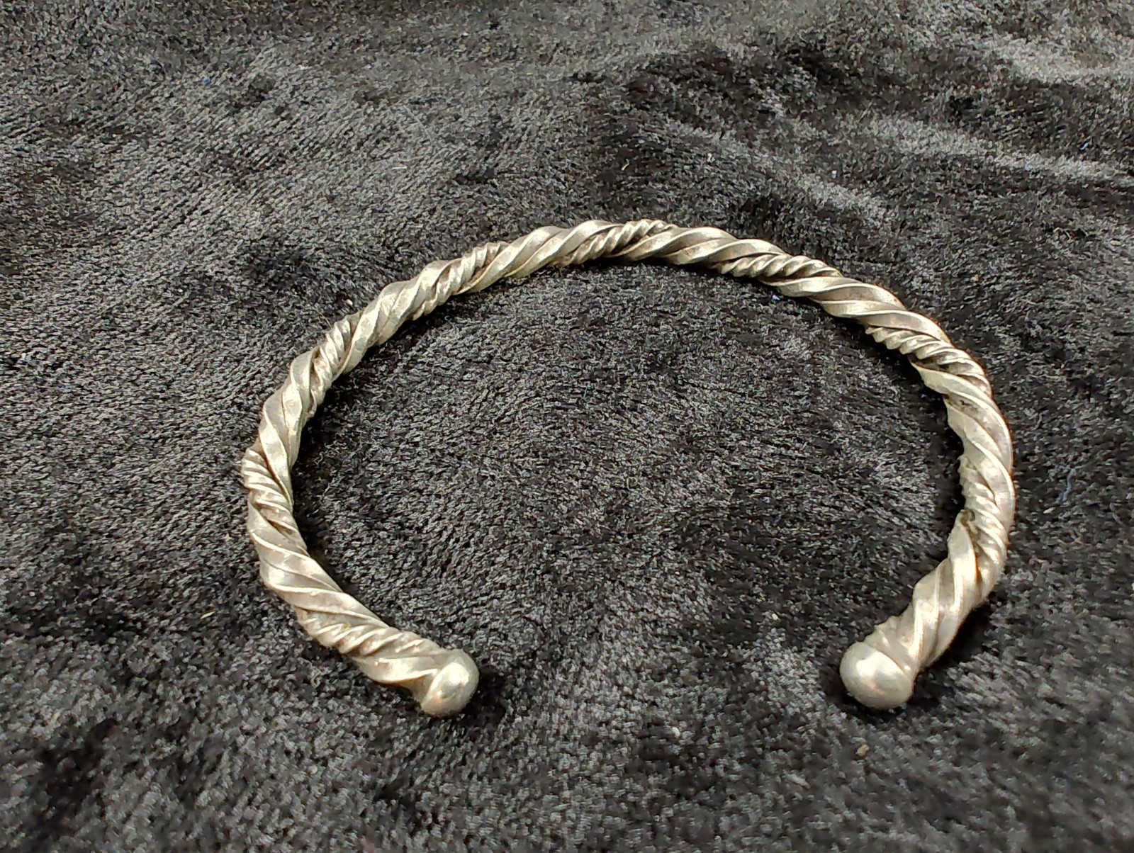 Sterling 925 Solid Silver Twisted Rope Bracelet 1… - image 1