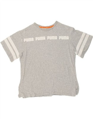 Puma Damen Oversized Grafik T-Shirt Oberteil UK 16 Large grau fleckig BP26