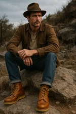 Vintage Mid-Century Military Contract Work Boots 10.5 M