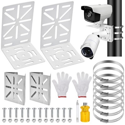 4 Pack CCTV Universal Installation Brackets, CCTV Monitoring Spherical Camera...