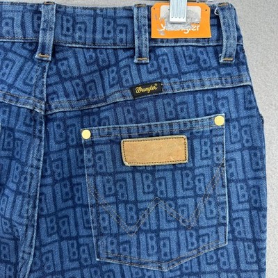 Wrangler x Leon Bridges Laser Wrock Flare SZ 29 High Rise Kick Flare Colab NEW
