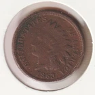 1863 Indian Head Penny American Civil War Copper Nickel US Coin Rare Old Cent