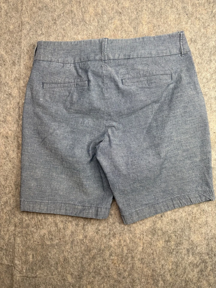 Pantalones Cortos Chinos J.Crew Frankie Para Mujer Talla 8 Gris Algodón Elástico Frente Plano Exterior Foto 2 de 4