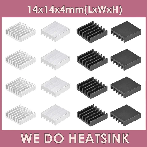 14x14x4mm With or Without Tape Aluminum Heat Sink Radiator Cooler Radiator