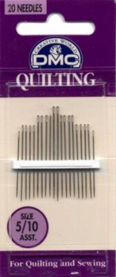 Pkg of 20 DMC Quilting Needles-Size 5/10