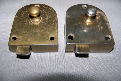Two, Used, Vintage, Steel, Furniture/Cabinet Latches, With NO KEEPERS - SEE INFO - Picture 5 of 8
