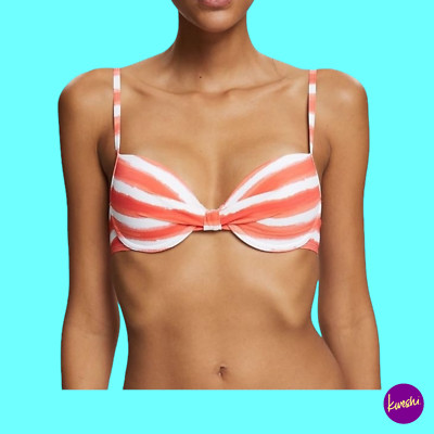 ESPRIT Damen Cabrillo Beach Bikini Oberteil, Fliege vorne, Koralle, UK 10B | EU 75B