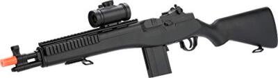 Evike - US Socom M14 Airsoft Bolt Action Powered Sniper Rifle Red Dot Flashlight