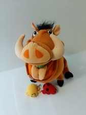DISNEY'S PUMBA THE LION KING 14"/15" PLUSH NOISY WARTHOG WITH GRUB BUGS 2003