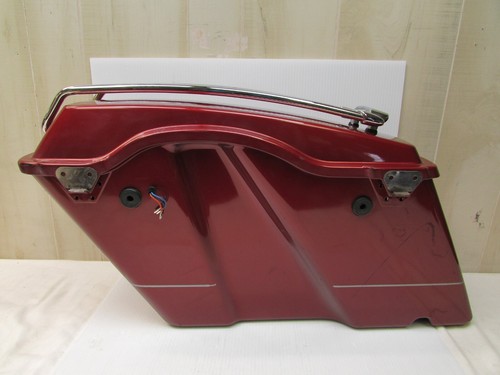 1994-2013 Harley Road King Custom Touring OEM Saddlebags & Lids Fire Red Pearl - Picture 23 of 24