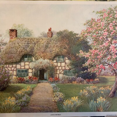 Antique 1927 Print of ''Love's Retreat'' by James Matthews, Pictorial Review Orig.
