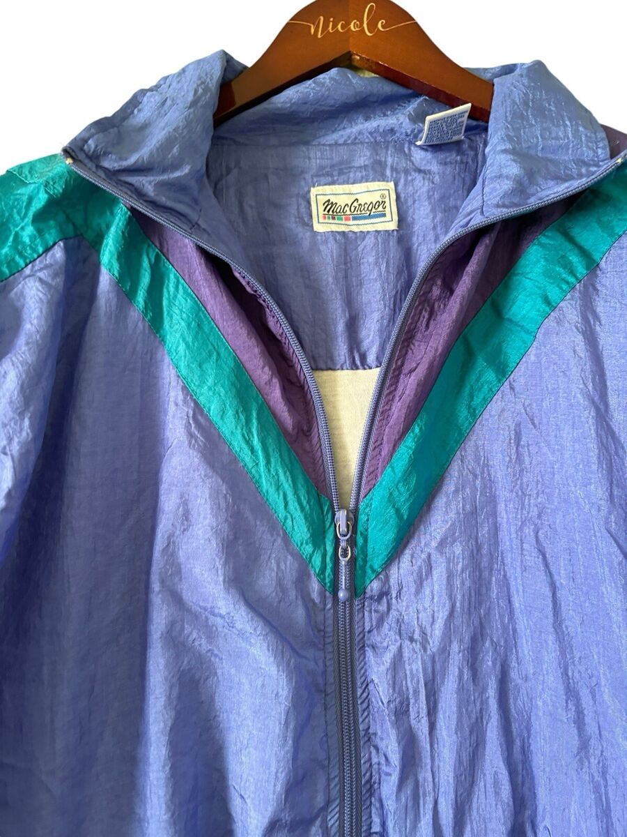 Vintage McGregor 1990s Blue Track Jacket Windbreaker Nylon Vintage McGregor 1990s Blue Track Jacket Windbreaker Nylon