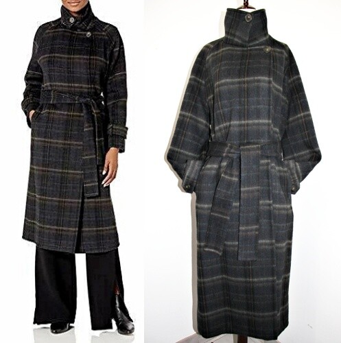 vince check coat