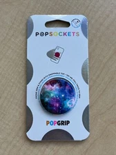 PopSockets PopGrip Phone Grip & Stand with Swappable Top Holder - Blue Nebula