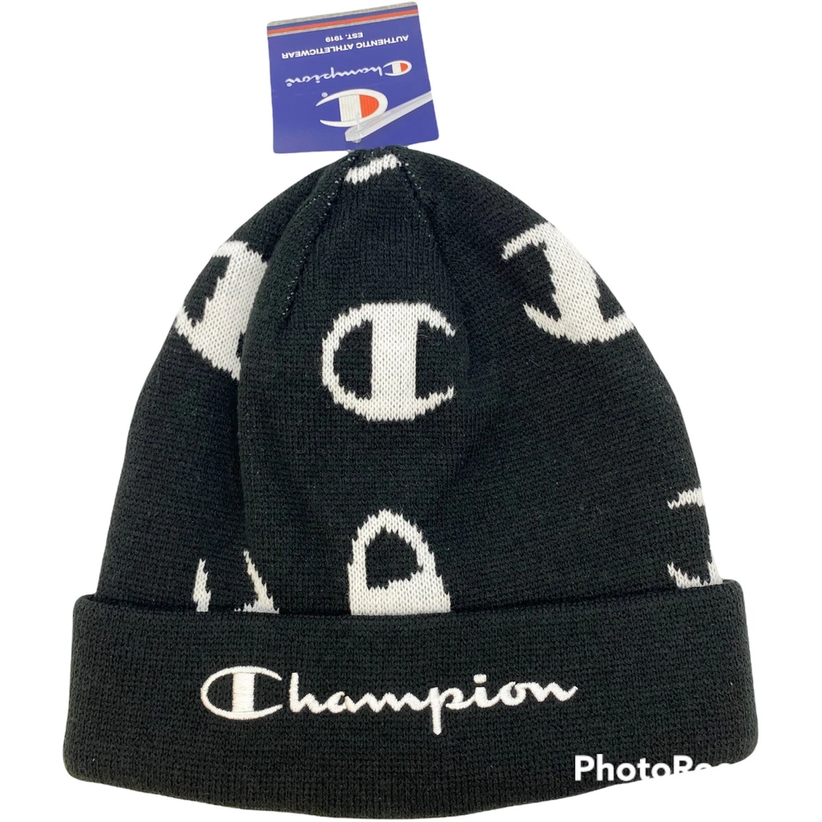 champion script beanie