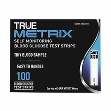 Self Monitoring Blood Glucose Test Strips 100 Count By True Metrix