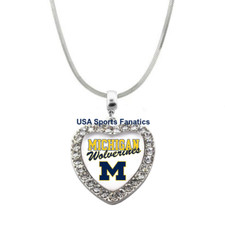 Michigan Wolverines Earrings - Hazel Silver UM Team Logo Jewelry For Women