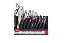 10pc Pliers&wrench Set Includes Locking Plierslong Nose Pliersdiagonal Pliersgro