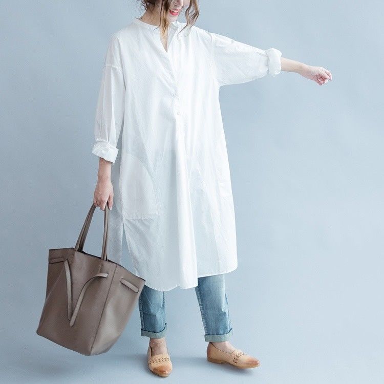 short sleeve white mini dress Norma Kamali Short Sleeve Boxy Mini Dress