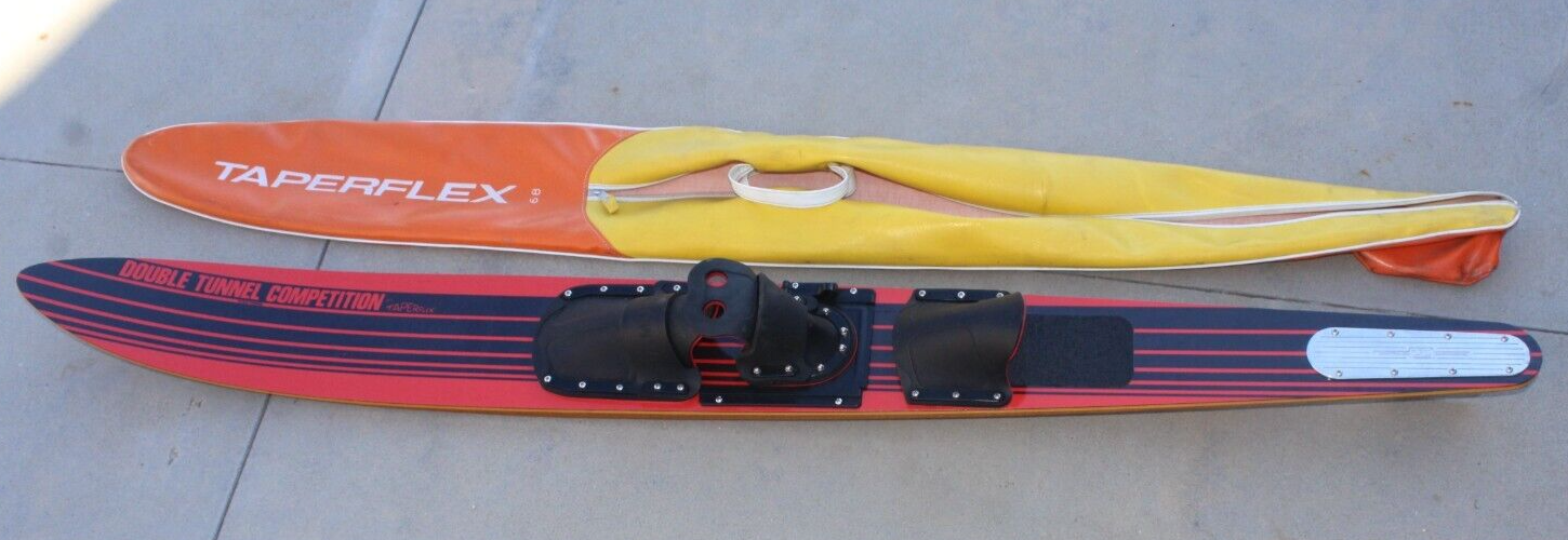 Vintage TAPERFLEX Double Tunnel Competition 67" Wood Water Ski