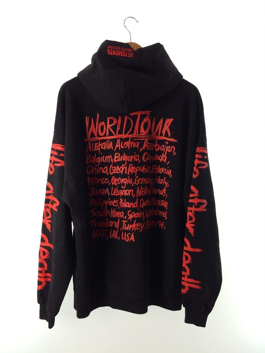 VETEMENTS hoodie S black cotton WORLD TOUR