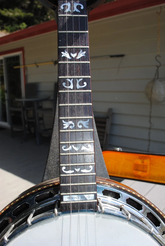 Vtg Alvarez Denver Belle Fancy 5 string banjo Hard Case Japan 1970's Top of Line - Image 3 of 4