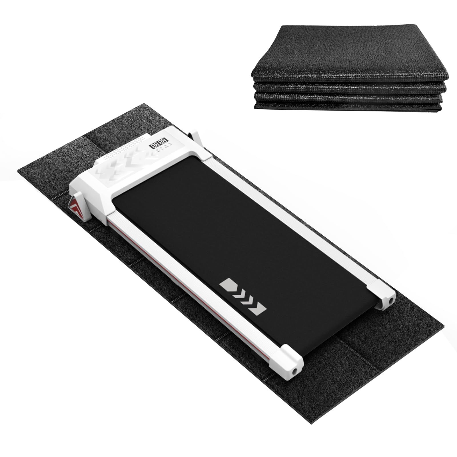 CIIHI Foldable Rubber Treadmill Mat for Home Fitness and Floor Protection