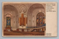 Porter Farragut Windows Chapel US Naval Academy Safford Vintage Postcard