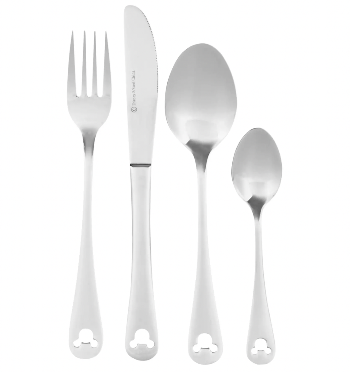 Disney Parks Mousewares Mickey Icon Stainless Steel Flatware Set