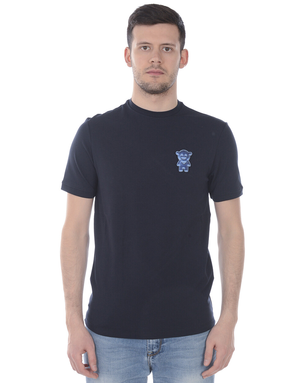 Мужская футболка-свитшот Emporio Armani, синяя 3H1T8E 1J91Z 922 Sz. XL, СДЕЛАЙТЕ ПРЕДЛОЖЕНИЕ