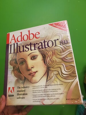 Adobe Illustrator 8.0 Education Version with Disks, Serial Number, Manual RARE