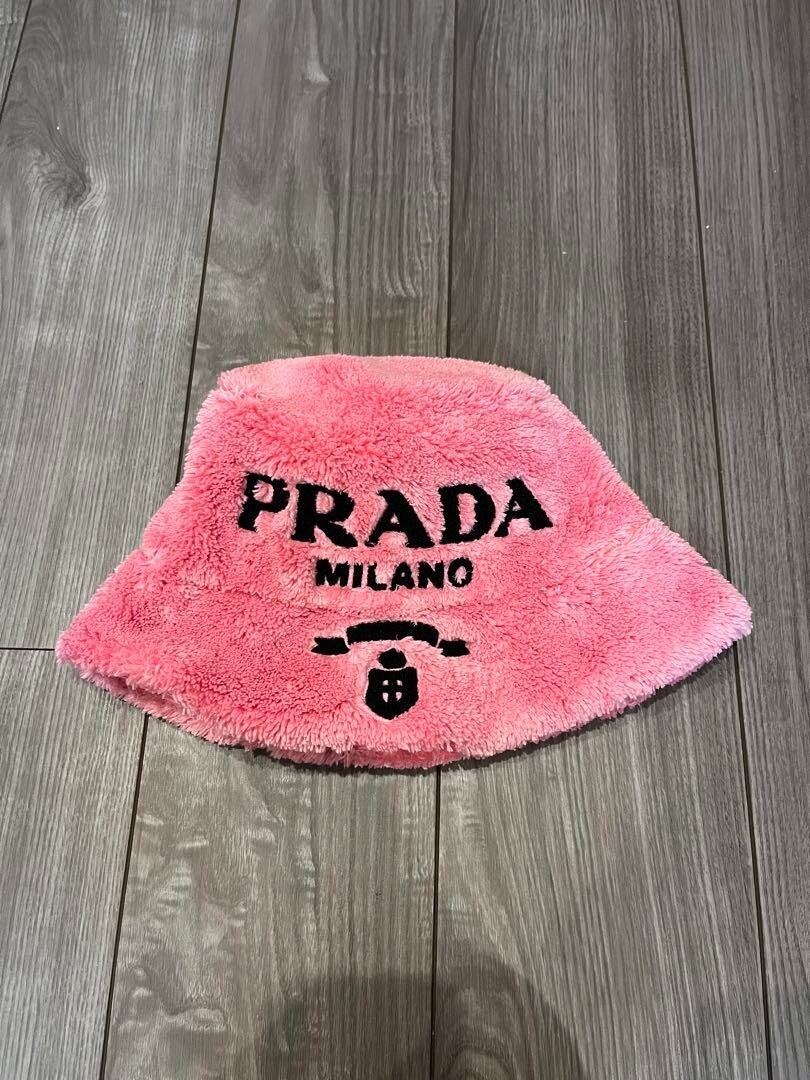 Prada Terry Cloth Bucket Hat, Rare Pink , Authentic, Purchased at