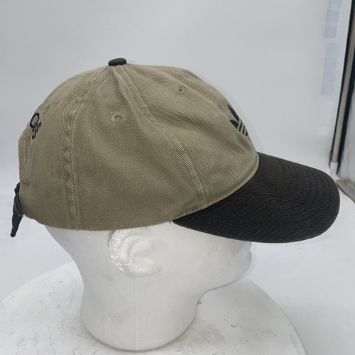 Adidas Tan Embroidered Logo Hat Cap Adjustable One Size Corduroy - Picture 5 of 9