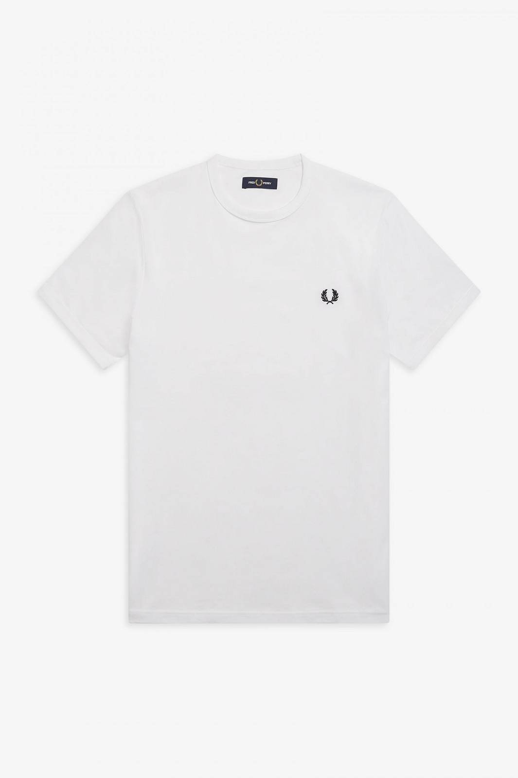 Fred Perry Ringer Tee - T-shirt A Manica Corta Bianco - Taglia XXL Abbigliamento