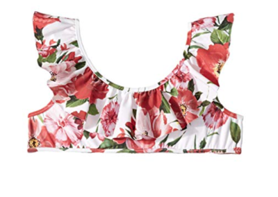 Milly Minis Multi/Floral Pinafore String Kids Bikini Set Girls
