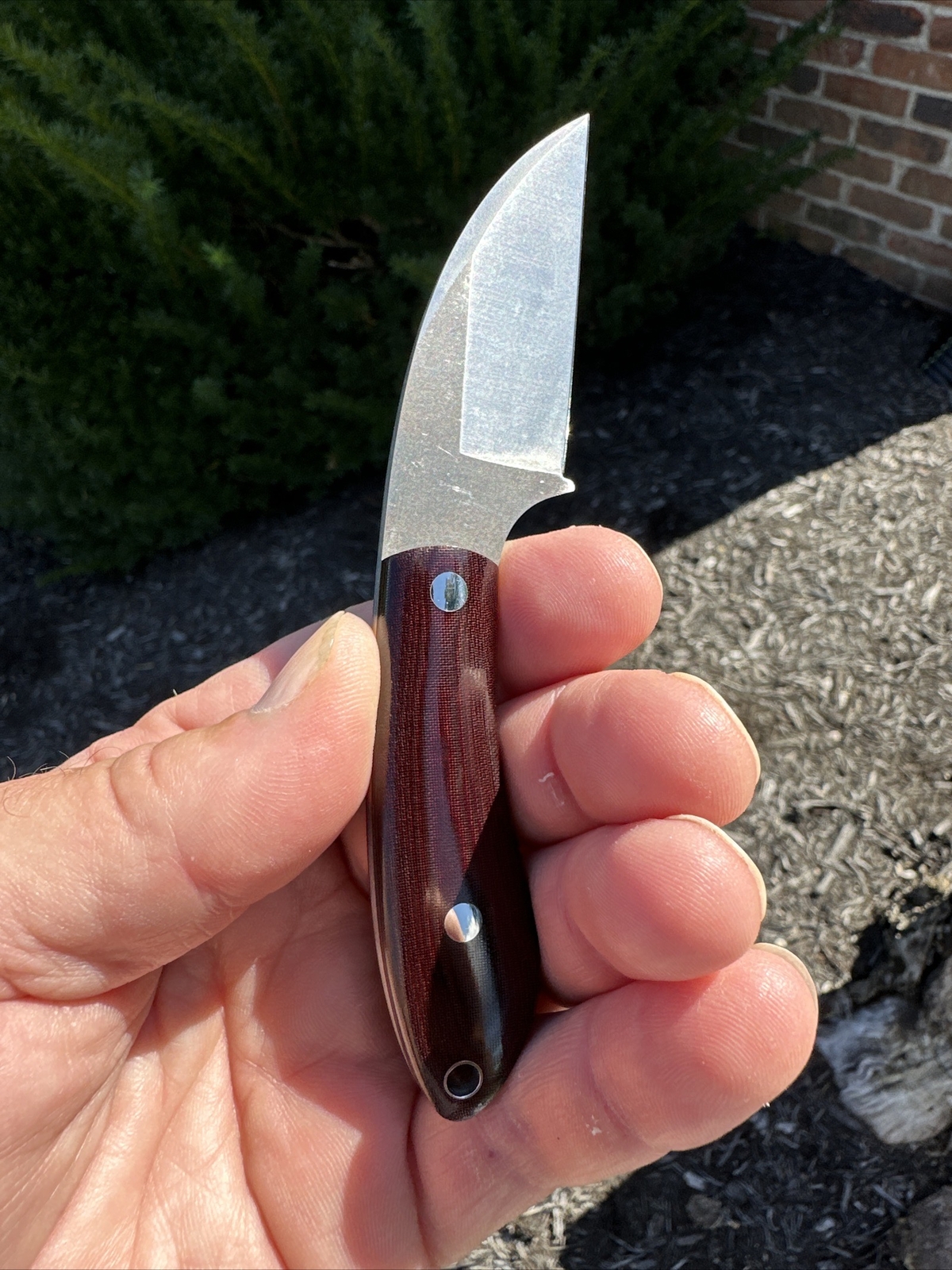 Northwoods Fall Creek Maroon Linen Micarta Great Eastern Cutlery Fix